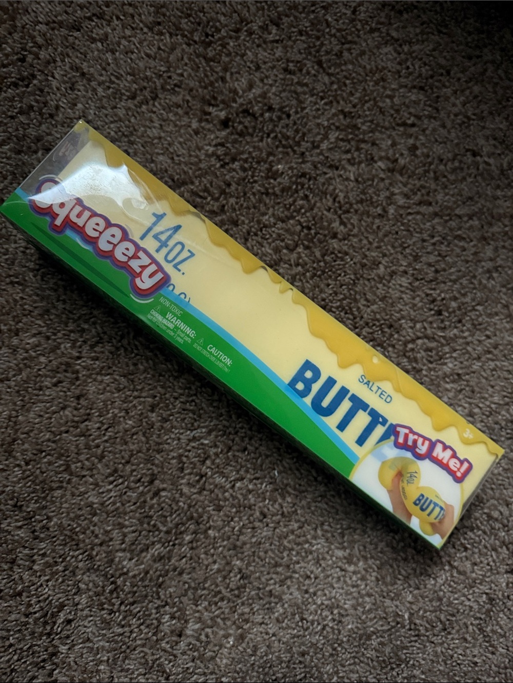 Squeeze Salted Butter Squeezy Toy - Yellow and Green